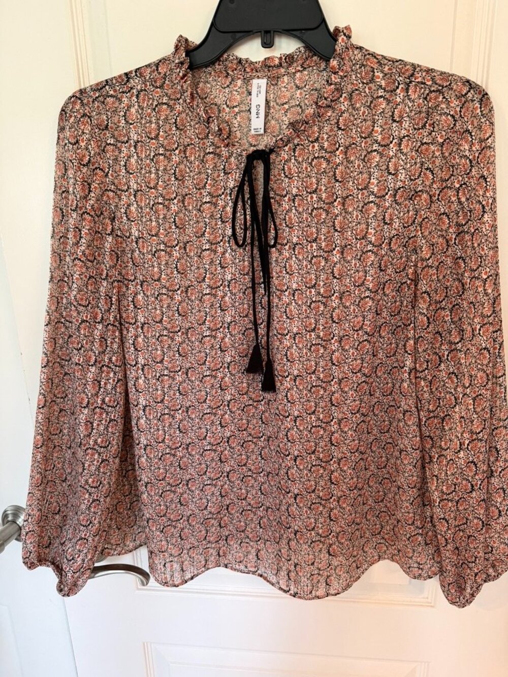 Mango Women's Semi-Sheer Top - Size 10